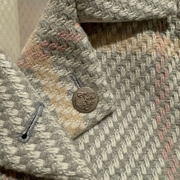 TRISTAN FITTED BLAZER WITH FLAP POCKETS SIZE P/S tweed academia preppy C2 - Picture 5 of 12